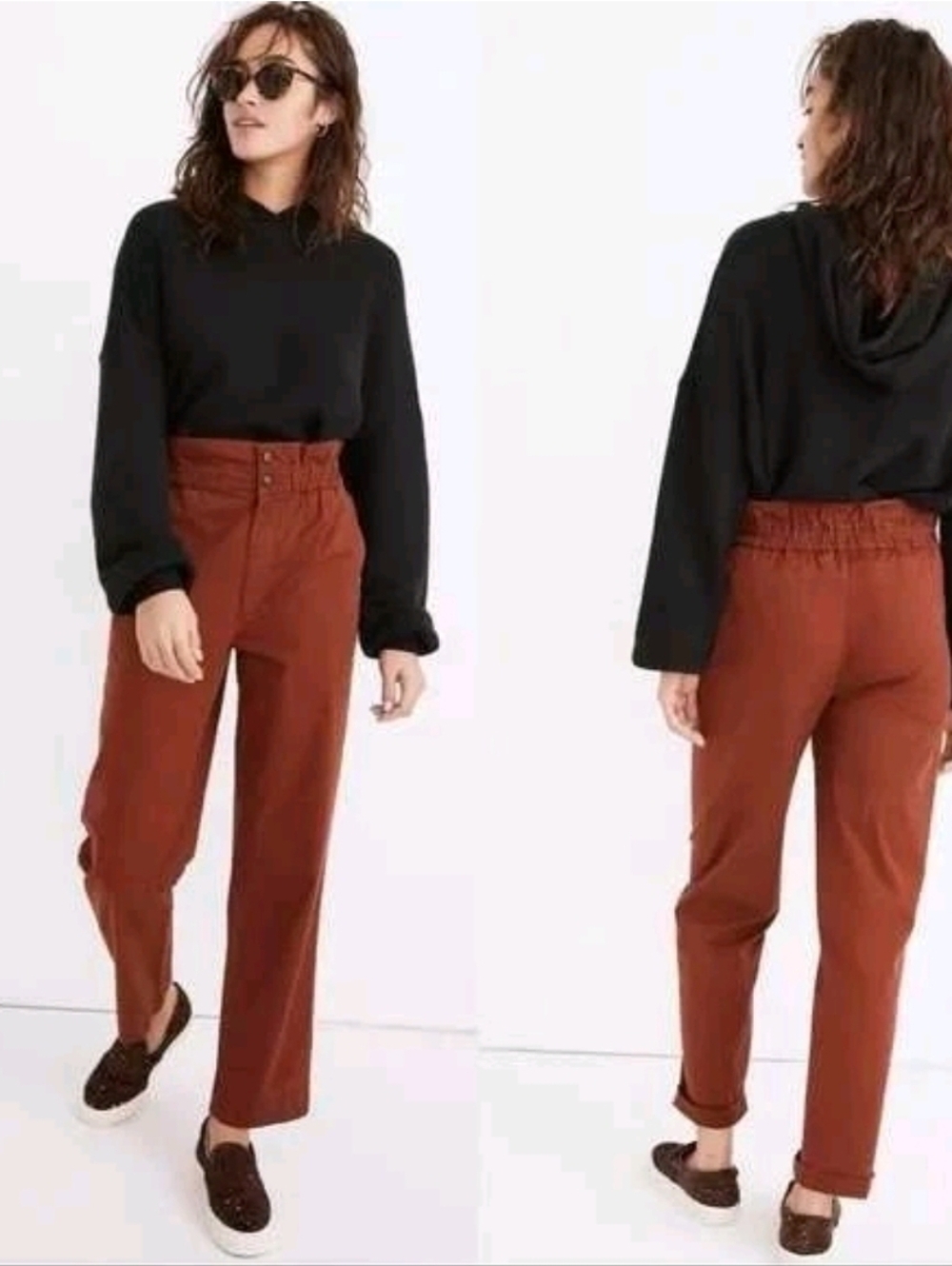 Madewell Paperbag Waist Straight Leg Pant Size 8